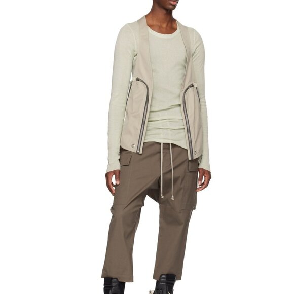 Rick Owens: EU46 Pearl Bauhaus Multi Pocket Utility Vest SS24 Lido - Picture 11 of 11